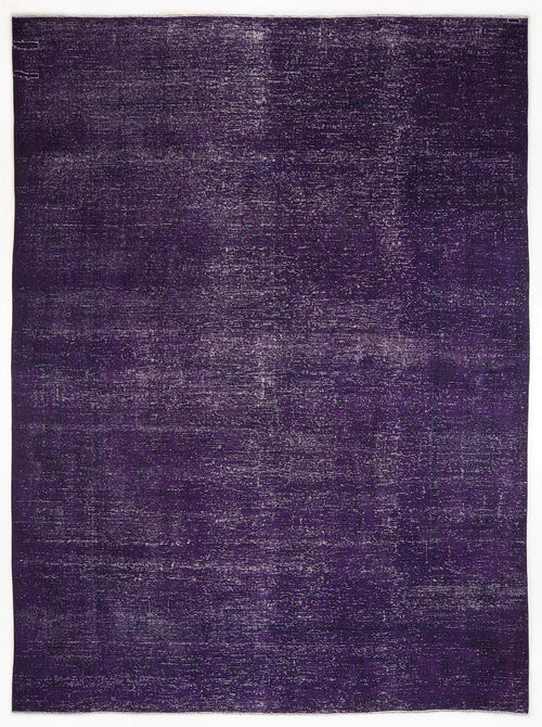 Epir Purple Vintage Wool Handmade Area Rug 9'10" x 13'2"