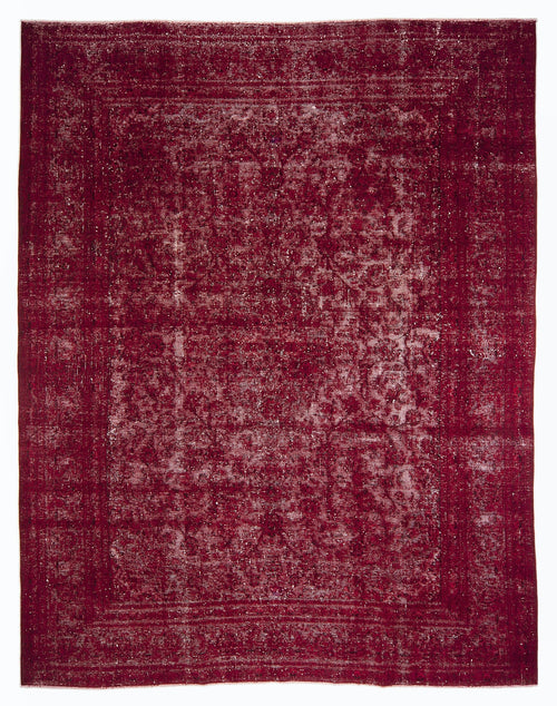 Epir Red Vintage Wool Handmade Area Rug 9'4" x 12'4"