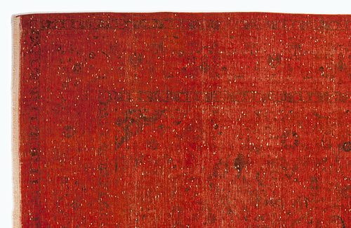 Epir Orange Vintage Wool Handmade Area Rug 9'6" x 13'7"