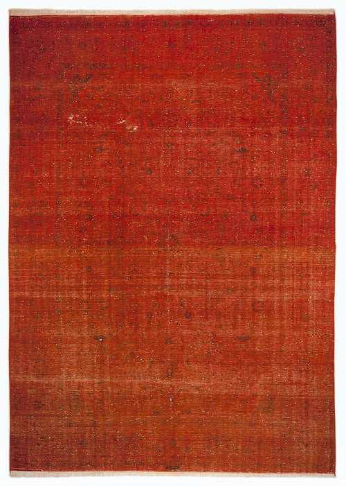 Epir Orange Vintage Wool Handmade Area Rug 9'6" x 13'7"