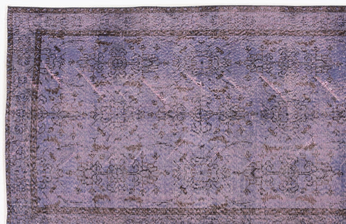 Atina Purple Vintage Wool Handmade Area Rug 3'7" x 7'5"