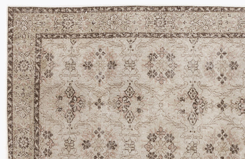 Atina Beige Vintage Wool Handmade Area Rug 6'4" x 10'0"