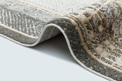 Modern Area Rug – Machine Made Cream Carpet With Cotton Yarn Weave