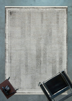 Modern Area Rug – Brown Machine Made Rug for Living Room & Kitchen Floor