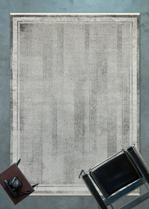 Modern Area Rug – Brown Machine Made Rug for Living Room & Kitchen Floor