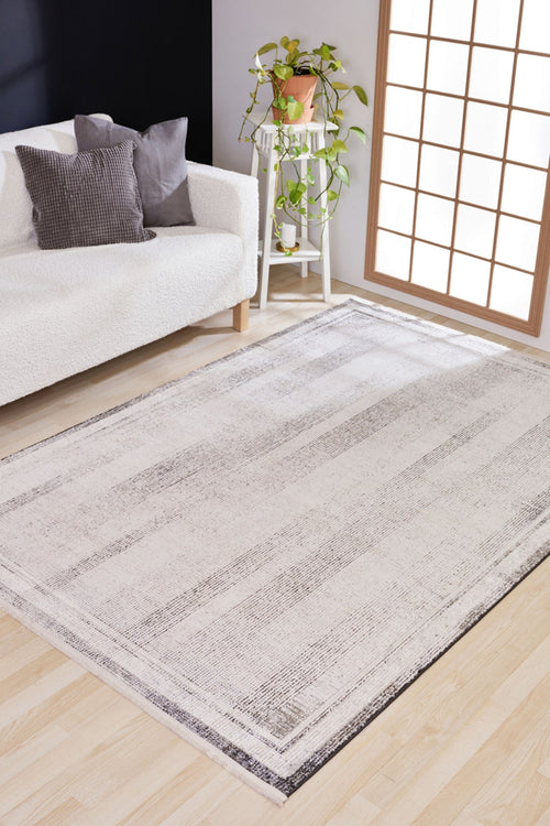 Modern Area Rug – Brown Machine Made Rug for Living Room & Kitchen Floor