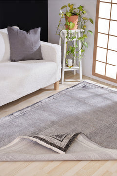 Modern Area Rug – Brown Machine Made Rug for Living Room & Kitchen Floor