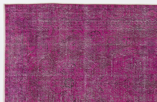 Atina Pink Vintage Wool Handmade Area Rug 5'2" x 9'10"