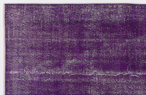 Atina Purple Vintage Wool Handmade Area Rug 5'6" x 8'10"