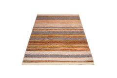 Brown Striped Area Rug – Soft Cotton Chenille Rug | Digital Print Carpet