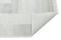 Modern Grey Area Rug – Machine Made Rug with Cotton Yarn for Living Room