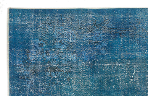 Atina Turquoise Vintage Wool Handmade Area Rug 6'11" x 9'10"