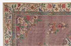 Atina Purple Classic Wool Handmade Area Rug 5'5" x 9'9"