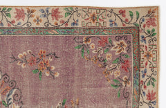 Atina Purple Classic Wool Handmade Area Rug 5'5" x 9'9"