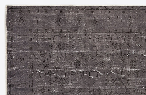 Atina Grey Vintage Wool Handmade Area Rug 5'6" x 9'0"