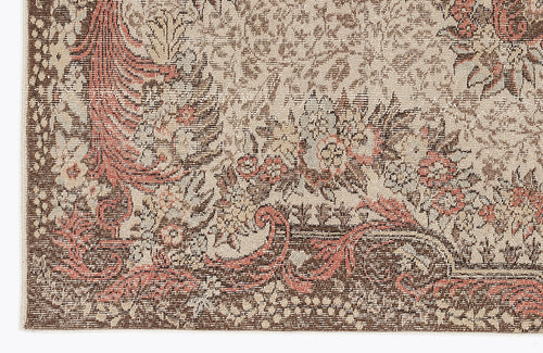 Atina Cream Classic Wool Handmade Area Rug 5'2" x 10'6"