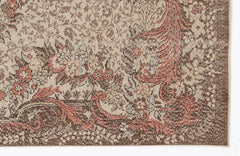 Atina Cream Classic Wool Handmade Area Rug 5'2" x 10'6"