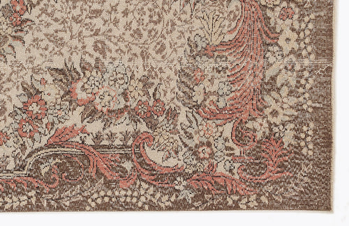 Atina Cream Classic Wool Handmade Area Rug 5'2" x 10'6"