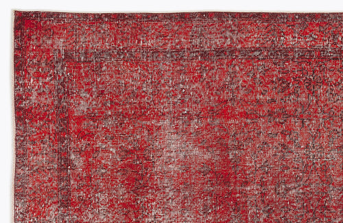 Atina Red Vintage Wool Handmade Area Rug 4'7" x 11'3"