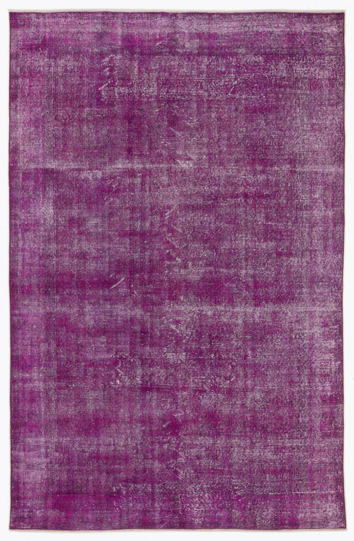 Atina Pink Vintage Wool Handmade Area Rug 5'8" x 9'11"