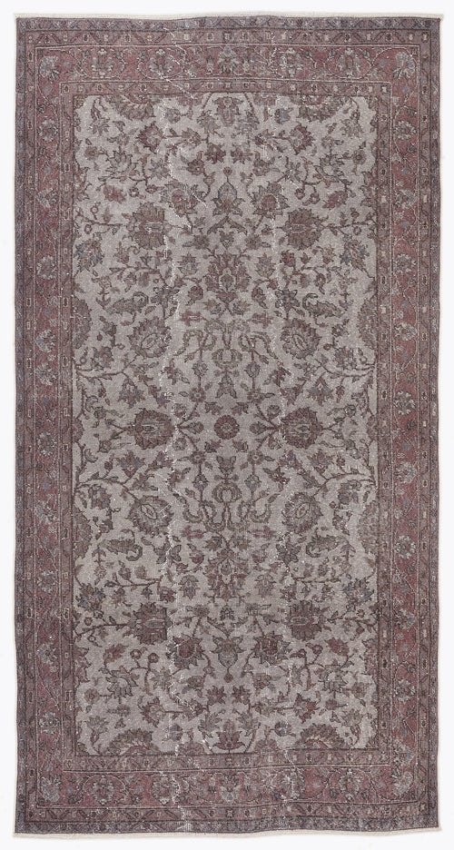Atina Beige Vintage Wool Handmade Area Rug 5'3" x 8'10"