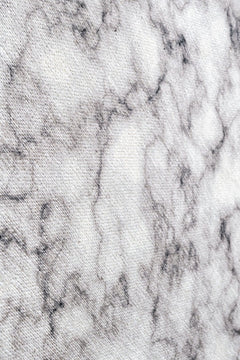 White Marble Area Rug – Digital Print Cotton Chenille Carpet by Pia Monte