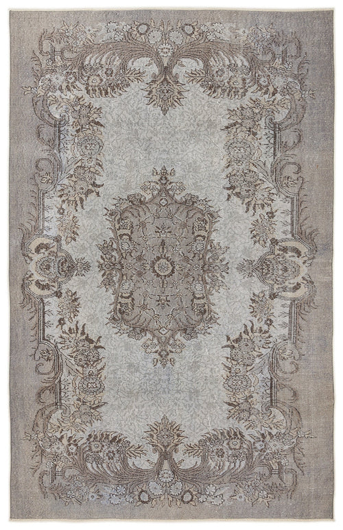 Atina Blue Vintage Wool Handmade Area Rug 5'11" x 9'5"