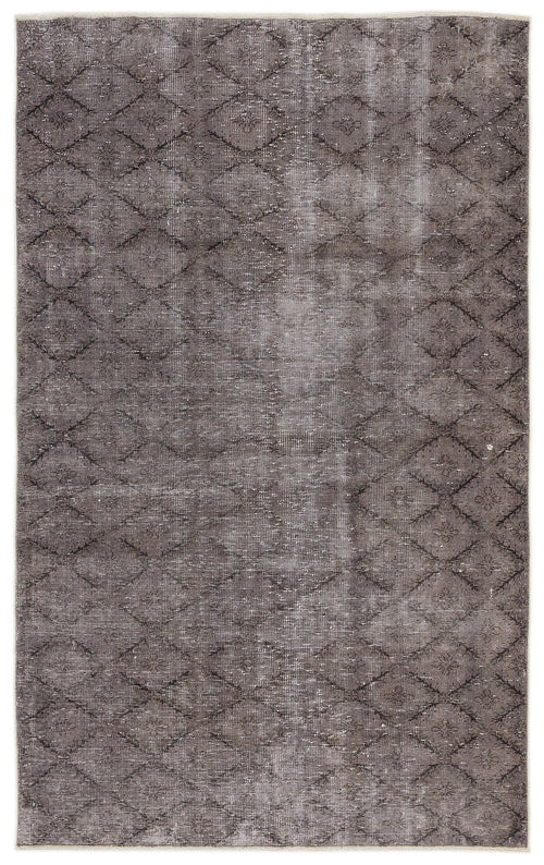Atina Grey Vintage Wool Handmade Area Rug 5'7" x 9'0"