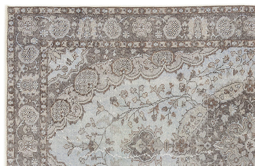 Atina Beige Vintage Wool Handmade Area Rug 5'3" x 8'5"