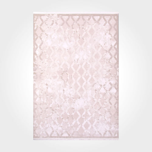 Cali Cream Geometric Machine Made Area Rug