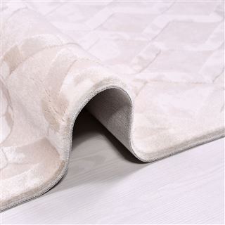 Cali Cream Geometric Machine Made Area Rug