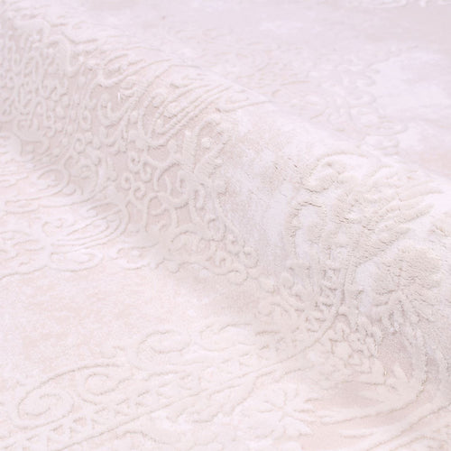 Cream Area Rug - Machine Made Rug With 11mm Pile Height | Anti Slip, Washable