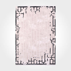 Katherine Cream Geometric Machine Made Area Rug
