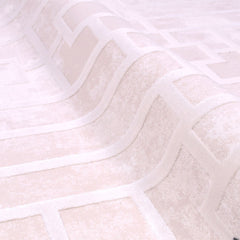 Geometric Area Rug – Machine Made Acrylic Rug with Laser Cut Edge, Anthracite Cream