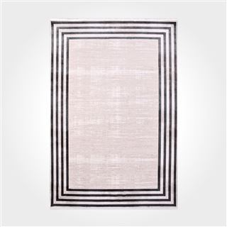 Machine Made Area Rug – Cream Frame Rug with 11 mm Pile Height & Laser Cut Edge
