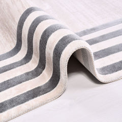 Machine Made Area Rug – Cream Frame Rug | Acrylic Yarn, Laser Cut Edge