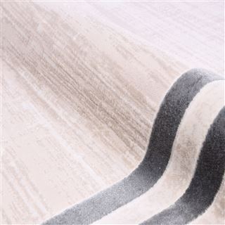 Machine Made Area Rug – Cream Frame Rug with 11 mm Pile Height & Laser Cut Edge