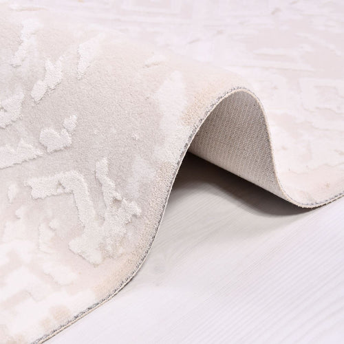 Jasmini Cream Geometric Machine Made Area Rug