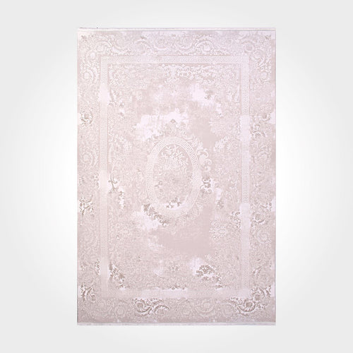 Classic Area Rug – Machine Made Cream Rug with Laser Cut Edge & 11mm Pile Height