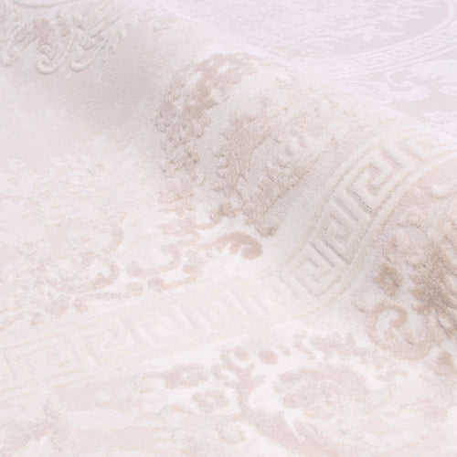 Classic Area Rug – Machine Made Cream Rug with Laser Cut Edge & 11mm Pile Height