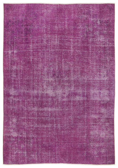 Atina Pink Vintage Wool Handmade Area Rug 6'9" x 9'11"