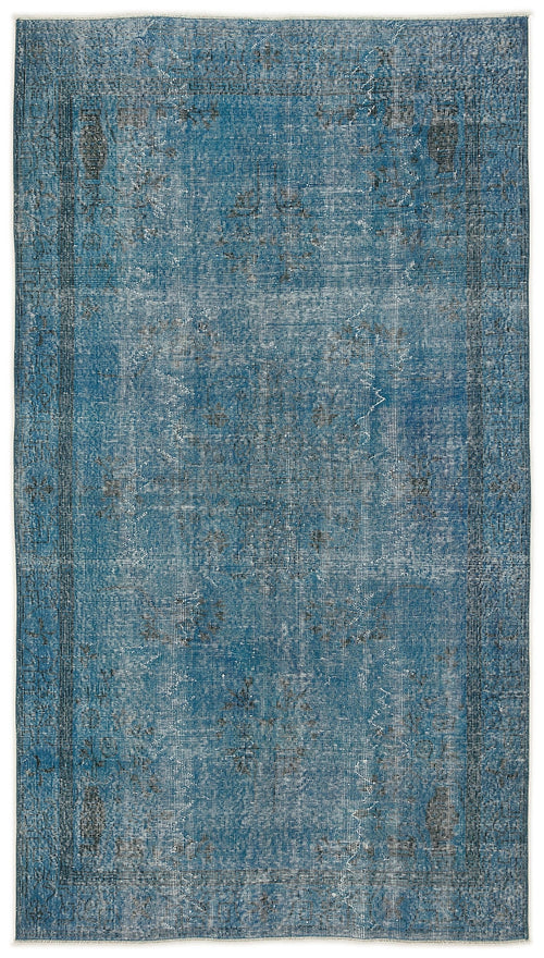 Atina Turquoise Vintage Wool Handmade Area Rug 5'3" x 9'1"