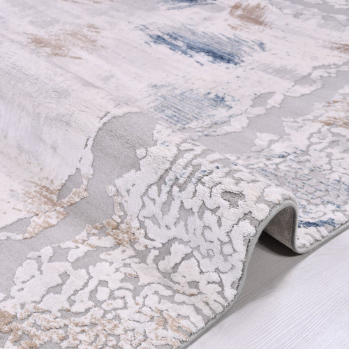 Haydan Grey Modern Machine Made Area Rug