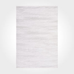 Modern Area Rug - Machine Made White Rug With 11mm Pile & Overlocked Edge