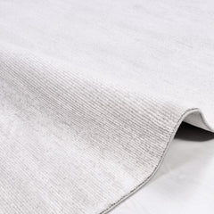 Modern Area Rug - Machine Made White Rug With 11mm Pile & Overlocked Edge