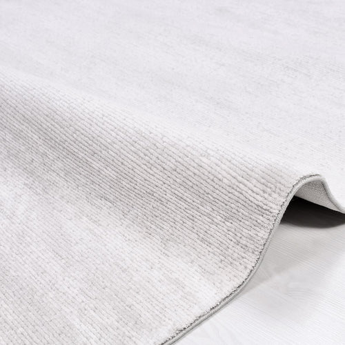 Modern Area Rug - Machine Made White Rug With 11mm Pile & Overlocked Edge