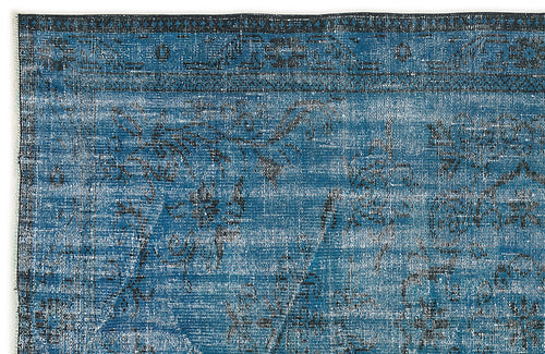 Atina Turquoise Vintage Wool Handmade Area Rug 5'3" x 8'7"