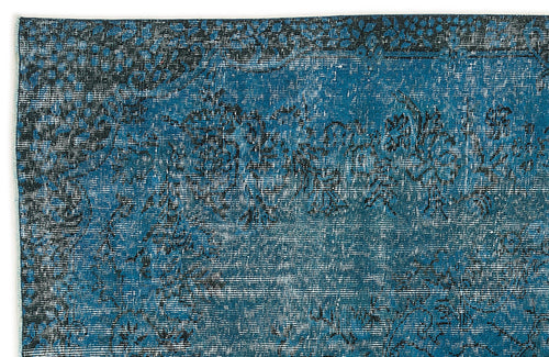 Atina Turquoise Vintage Wool Handmade Area Rug 5'10" x 9'1"