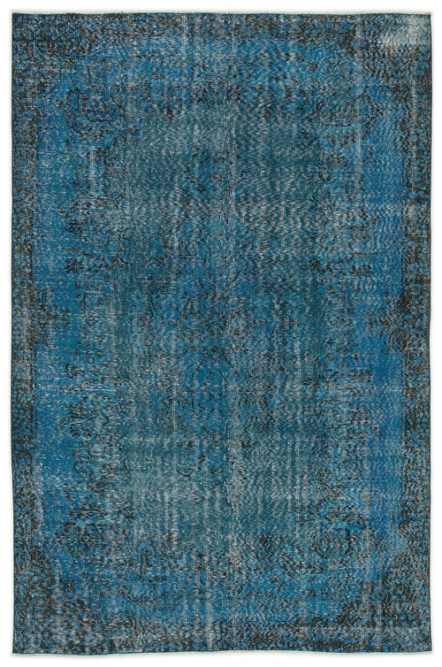 Atina Turquoise Vintage Wool Handmade Area Rug 5'10" x 9'1"