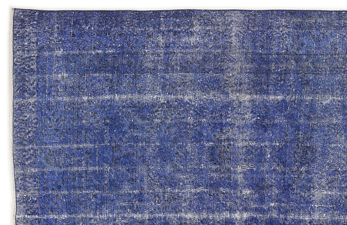 Atina Blue Vintage Wool Handmade Area Rug 6'1" x 10'0"